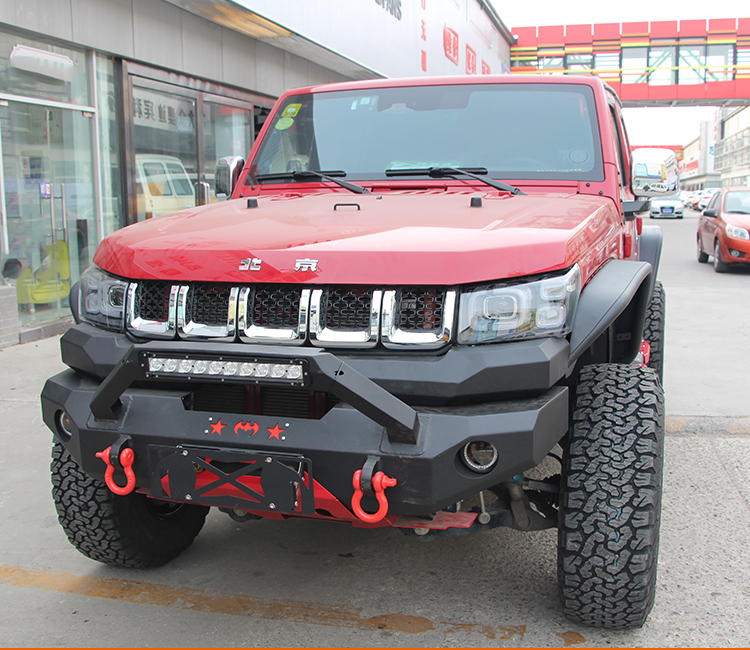 北京bj40plus前杠前后杠前保险杠防护杠防撞杠 锰钢 北京bj40l城市