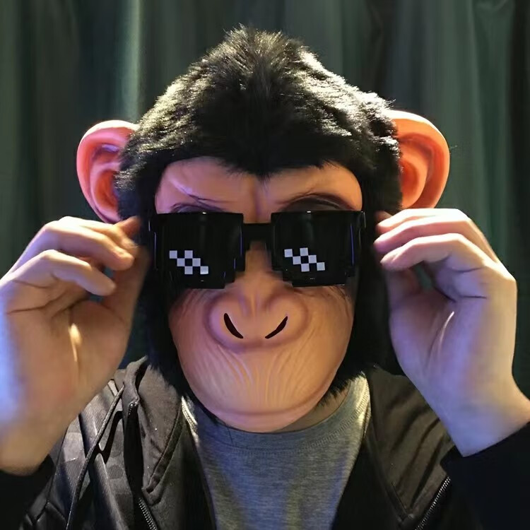 抖音同款绿鱼人绿头鱼头套搞怪搞笑皮卡丘鱼头怪面具网红沙雕面罩