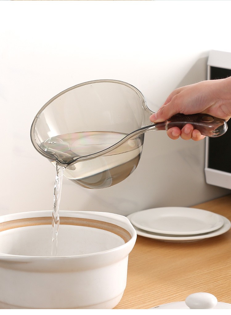 宫沁厨房透明塑料水勺家用大号加厚水瓢宝宝沐浴洗澡洗头水勺舀水勺子