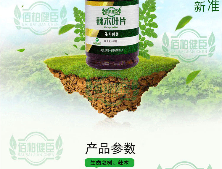 云南辣木片腊木籽辣木叶片粉辣木籽非印度剥皮辣木精片功效05200片1瓶