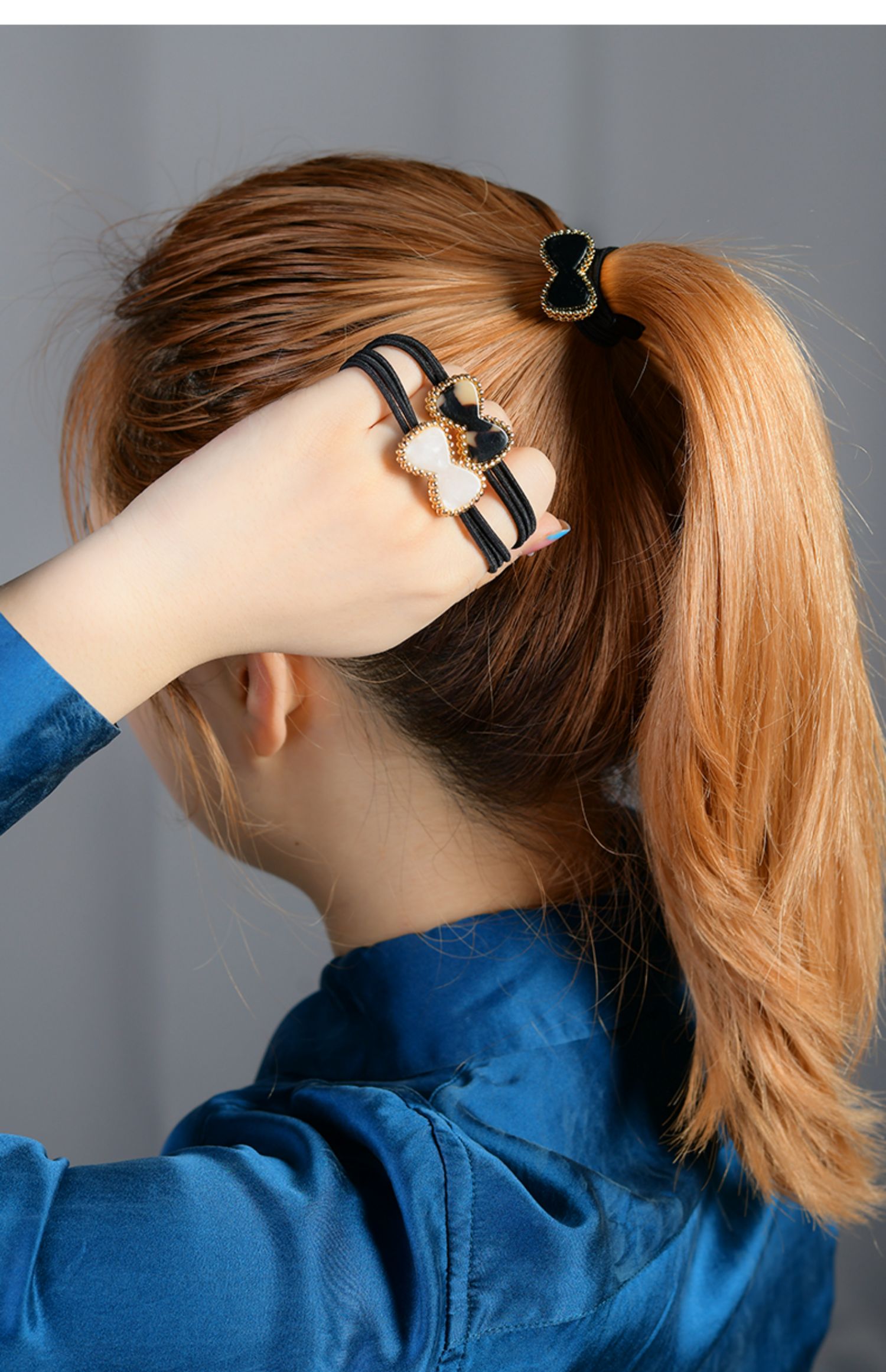 左欧发圈头绳女成人简约网红蝴蝶结头饰小皮筋扎头发少女甜美细皮套