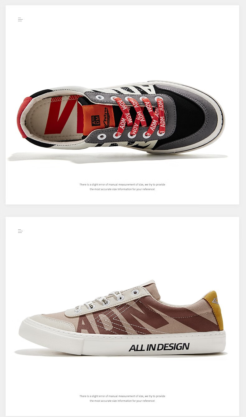 飞跃官方旗舰adm联名款2代新升级男鞋休闲鞋子男透气百搭情侣帆布鞋