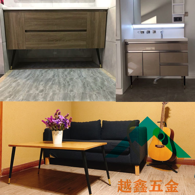 轻奢沙发脚钛金电视柜脚茶几脚柜子腿金属中式浴室柜腿五金腿配件钛金