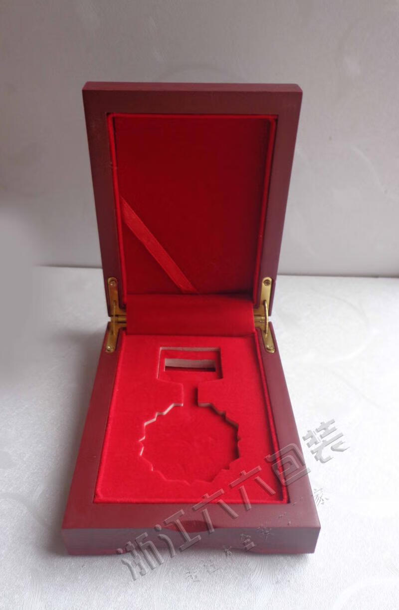 国服纪念章盒子 定制木盒徽章盒子纪念币盒木质定做奖章盒银币盒胸章