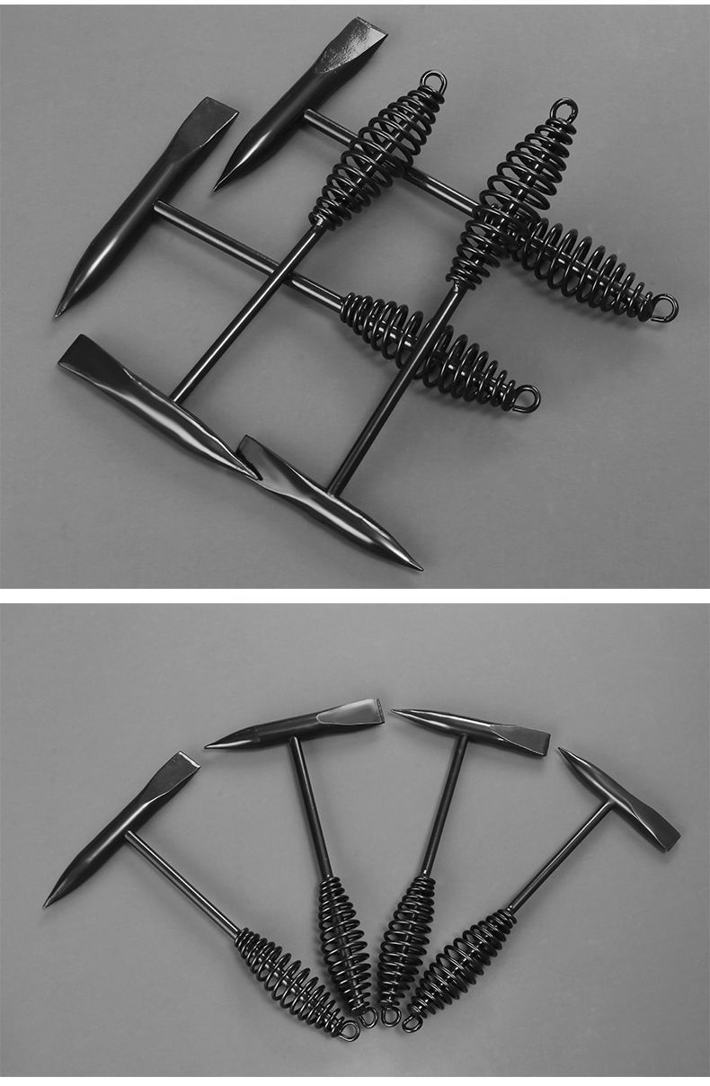 电焊工敲渣锤多功能弹簧焊渣锤扁尖头电焊锤防震手钳工除锈锤  300g高