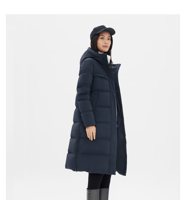aigle艾高acw22woui006女wr防泼水白鹅绒长款保暖中量羽绒外套 帝国