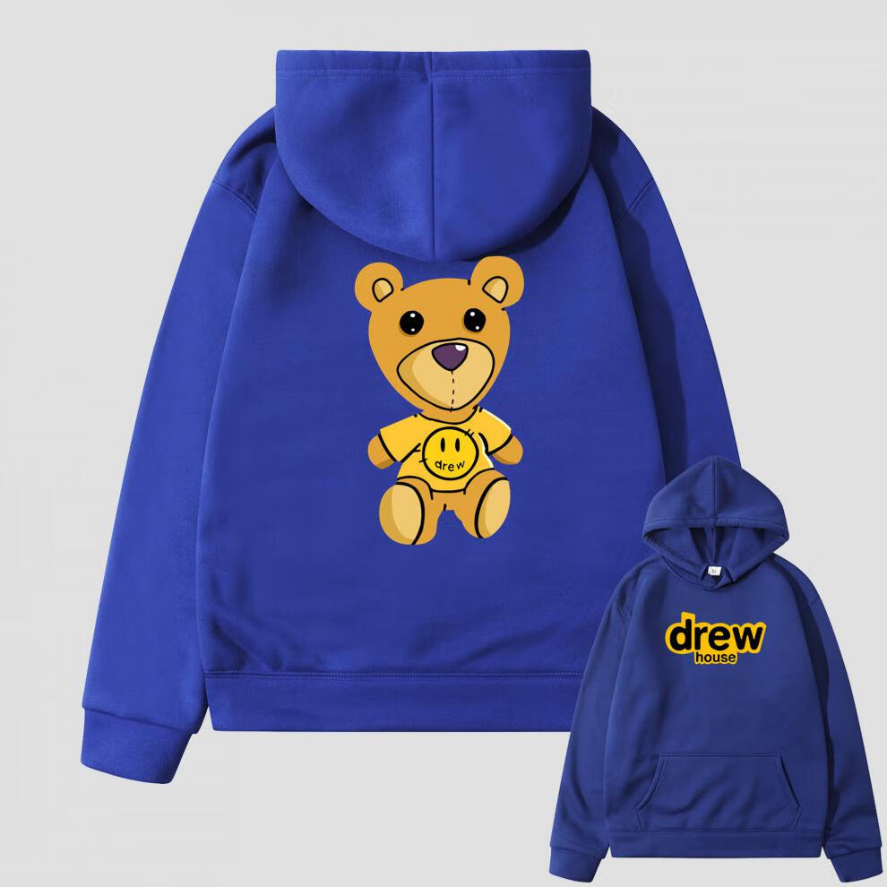 范西奢drewdrewhouse连帽衫贾斯汀比伯街头休闲drewhouse小熊卫衣红色