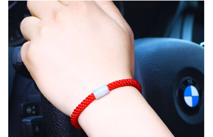 玉石手链男士编织手绳男转运珠单身情侣首饰简约红绳小众设计黑潮 男