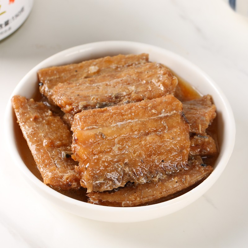 广信酥骨带鱼罐头五香带鱼开罐即食深海带鱼罐头 12罐装/箱【图片