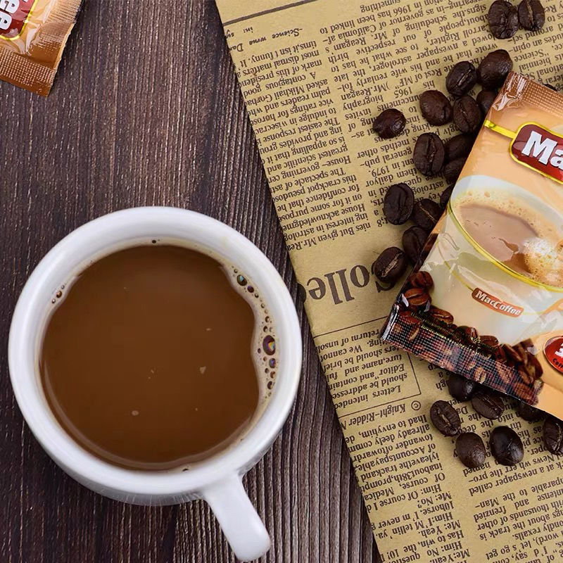 俄罗斯进口咖啡maccoffee三合一速溶咖啡50小袋1000克原包装50小包