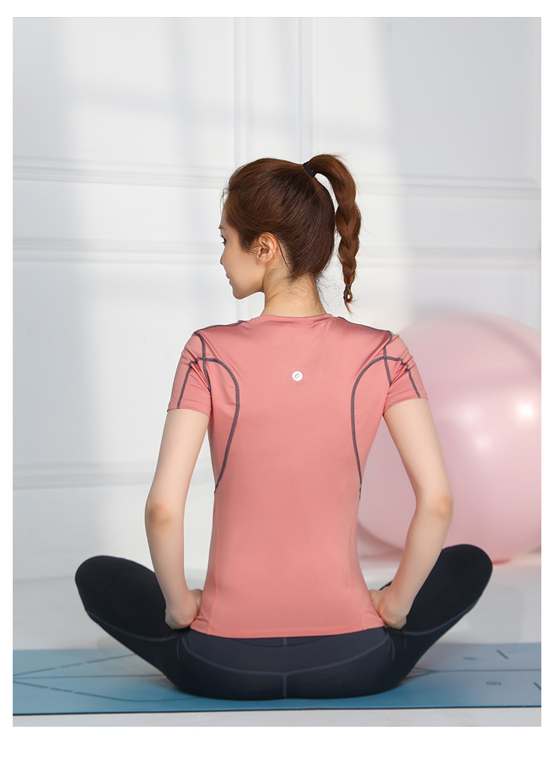 斯泊恩瑜伽服套装女夏季短袖薄款速干健身服三件套宽松大码运动套装