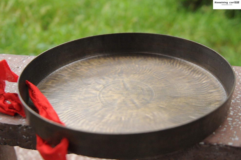 【送礼优选】30~45cm平底高边锣纯手工青铜锣京剧锣社锣响铜白光锣