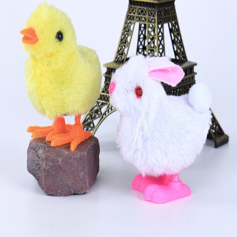 可爱仿真小鸡跳跳会跑的发条玩具儿童男女宝宝小孩上链迷你小玩具套餐