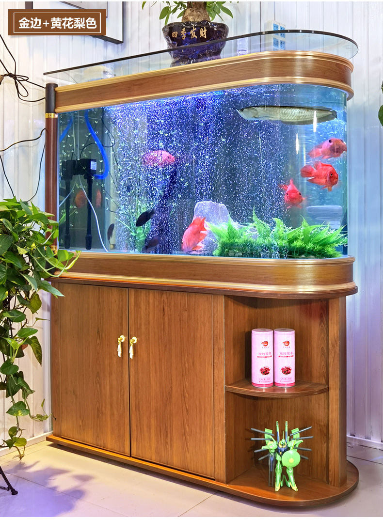 喜灏(xihao包到家)子弹头金鱼缸水族箱玻璃生态中型大型屏风隔断家用