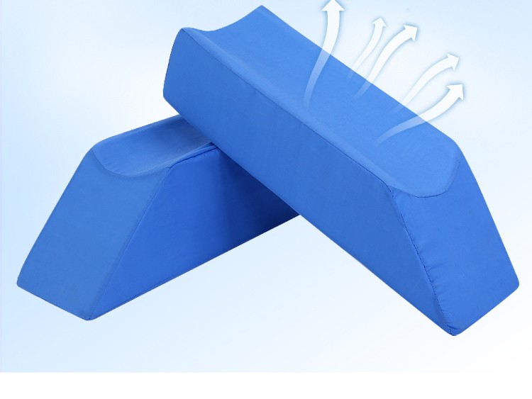 腿曲张血栓医用康复护理u型枕静脉下肢腿部抬高垫防压疮脚垫 蓝布50*