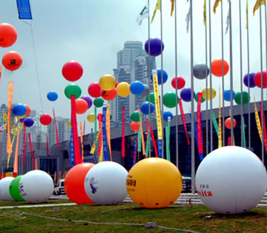 活动庆典空飘气球 空飘落地广告球开庆典户外型活动布置氦气球上门
