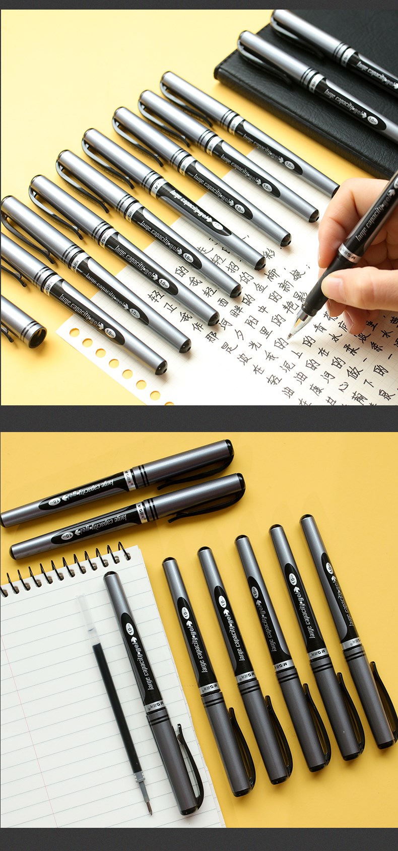 0mm硬笔书法大粗笔 商务办公签名笔粗 粗笔3支 3支笔芯 1.