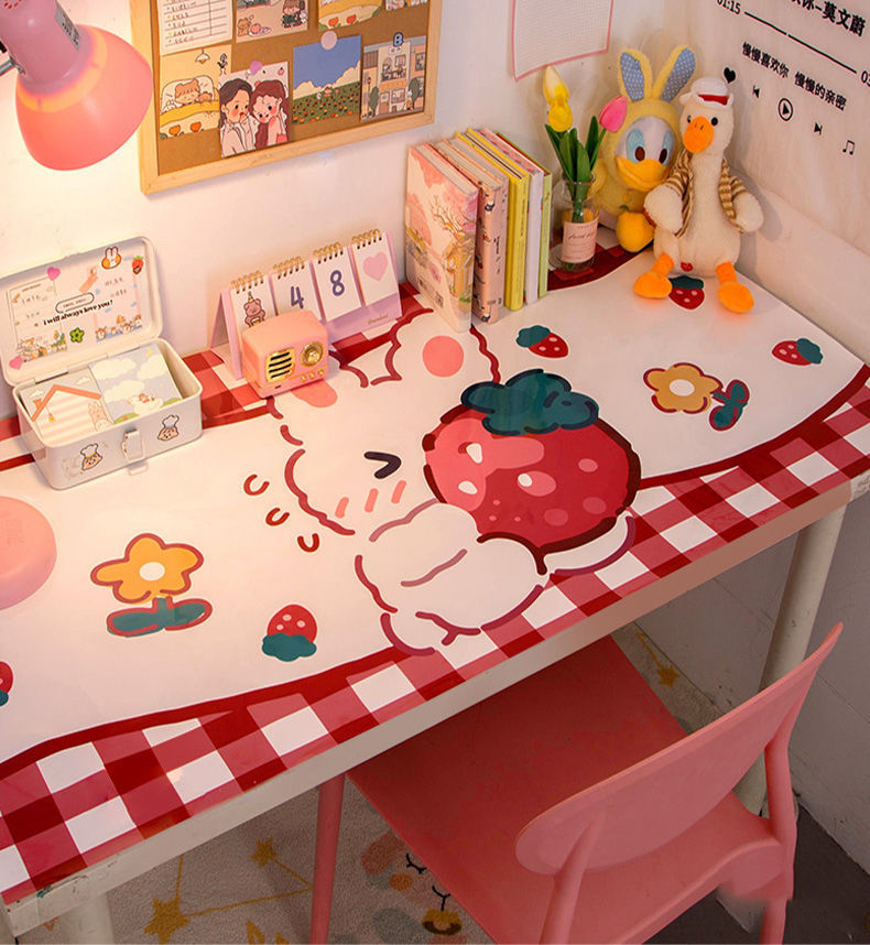 励志卡通桌面贴纸防水防油污自粘大学寝室书桌学习桌装饰改造贴纸 spt