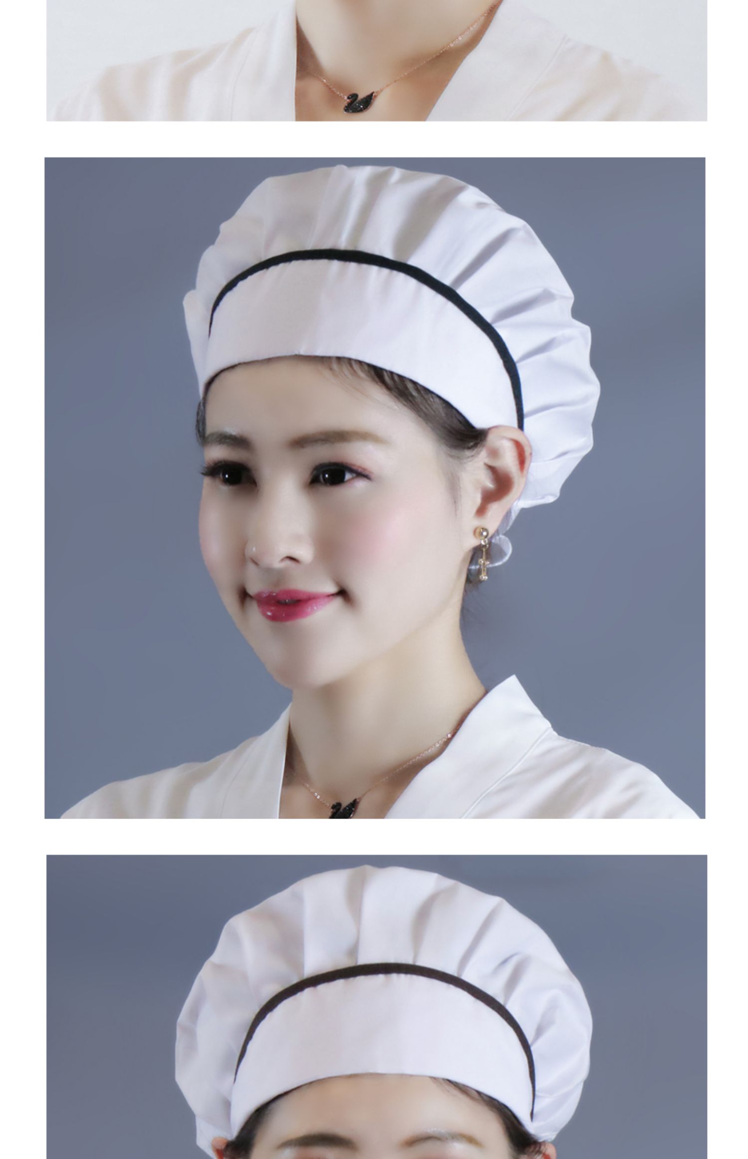 厨房帽家用薄款透气做饭炒菜食堂工作帽卫生餐饮厨师帽大码可调节工装