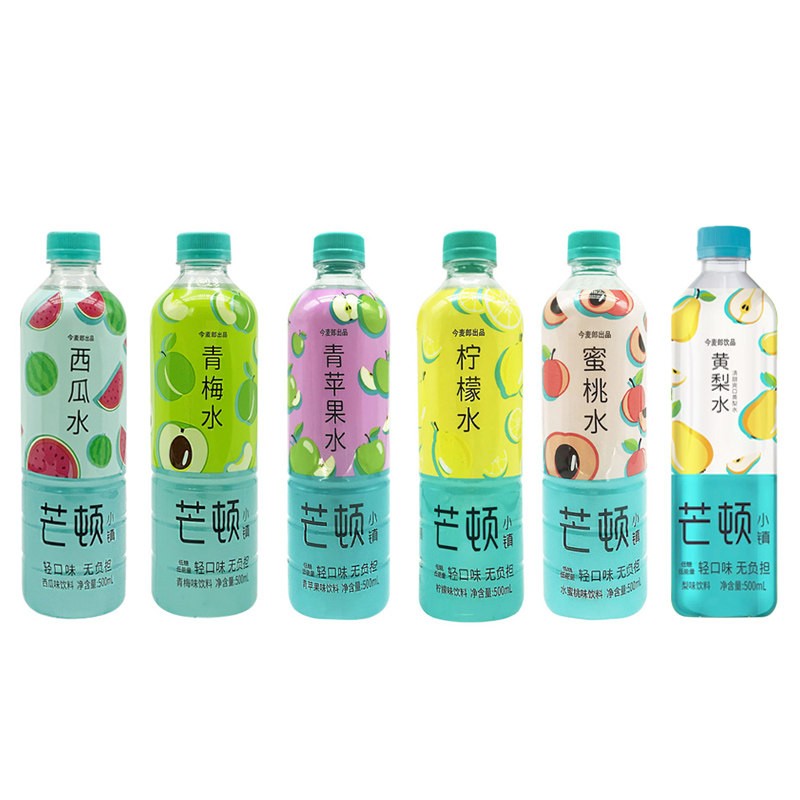 今麦郎芒顿小镇黄梨水500ml915瓶蜜桃青苹果柠檬风味乳酸菌水饮料整箱