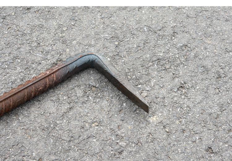 惠利得 木工撬棍拆模撬棒螺纹钢7字形撬杠手工锻打扁头器铝模定制 22