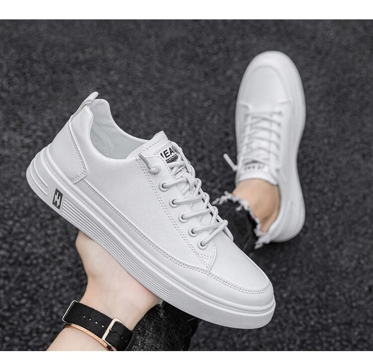 jeep吉普自营男鞋新品小白鞋男春秋季透气潮流百搭白色板鞋男士休闲
