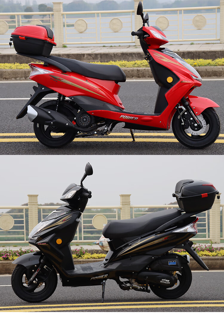 cc踏板车男女国四电喷助力燃油车新款迅鹰国四电喷可上牌含发票白色