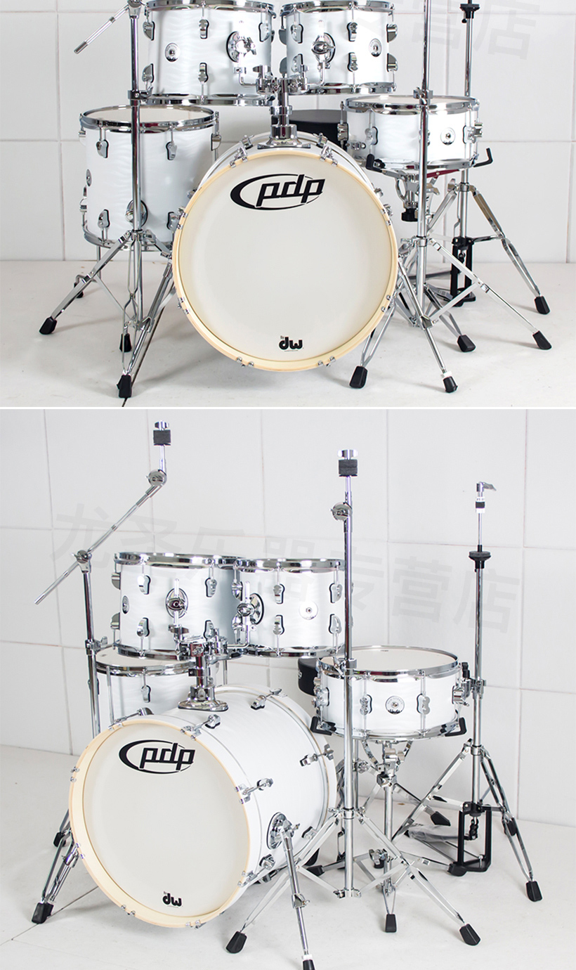 pdp纽约人newyorker初学架子鼓5鼓儿童小尺寸入门爵士鼓波纹白