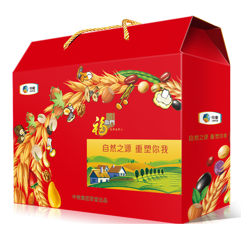 中粮福临门大礼包米面粮油坚果炒货山珍干菌月饼礼盒员工福利节日礼品
