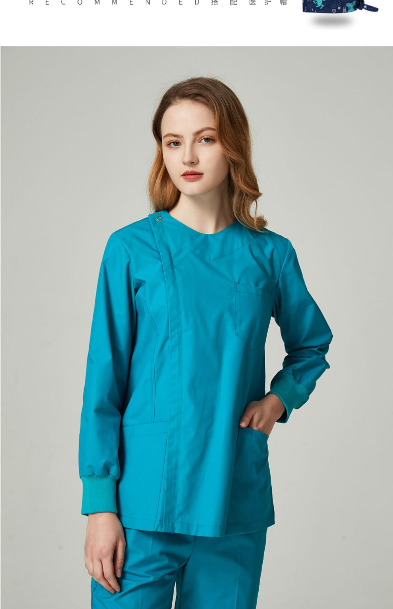 系存洗手衣手术室女短袖刷手医生护士长袖口腔牙科工作服分体套装湖