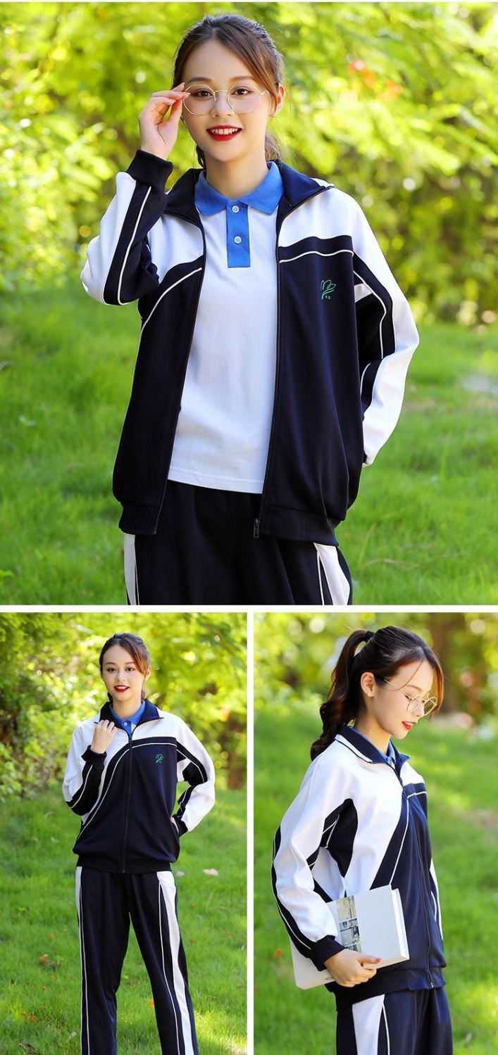 深圳校服中学生冬装男女初中高中生运动服套装冬季长裤拉链厚外套