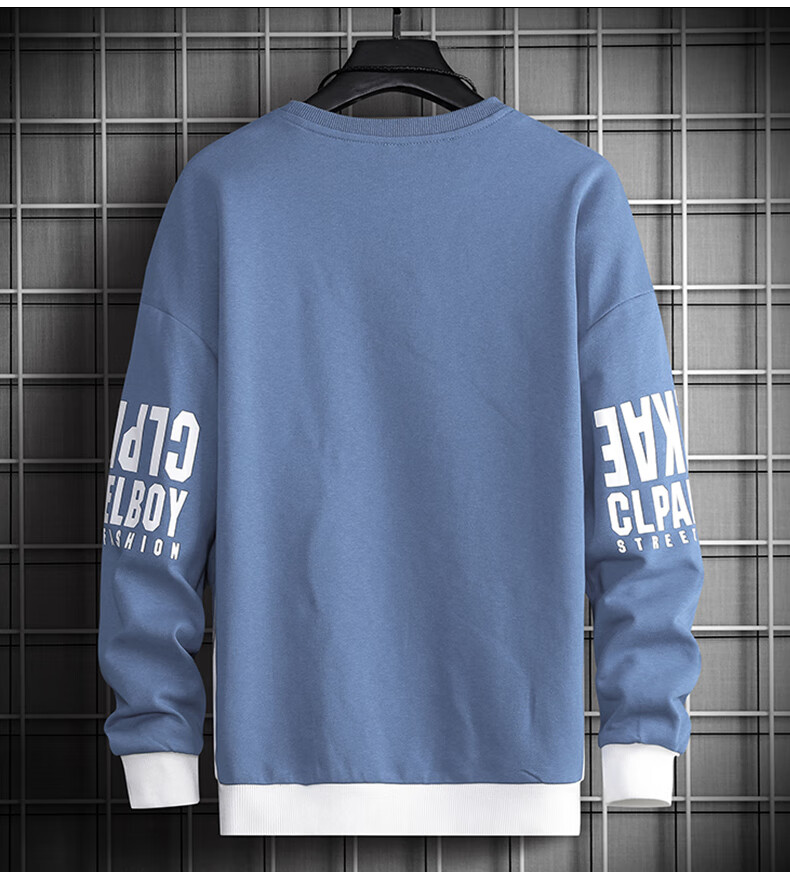 花花公子卫衣男春秋季棉质长袖圆领宽松潮男韩版休闲百搭秋装上衣国潮