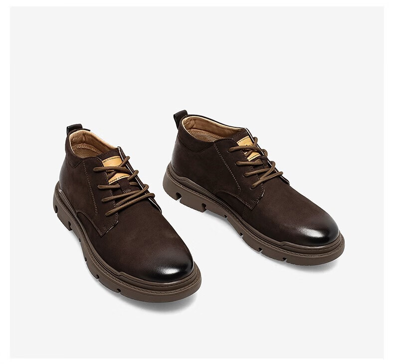 【百思图鞋靴>流行男鞋>男士休闲鞋】basto百思图男靴冬季加绒保暖牛