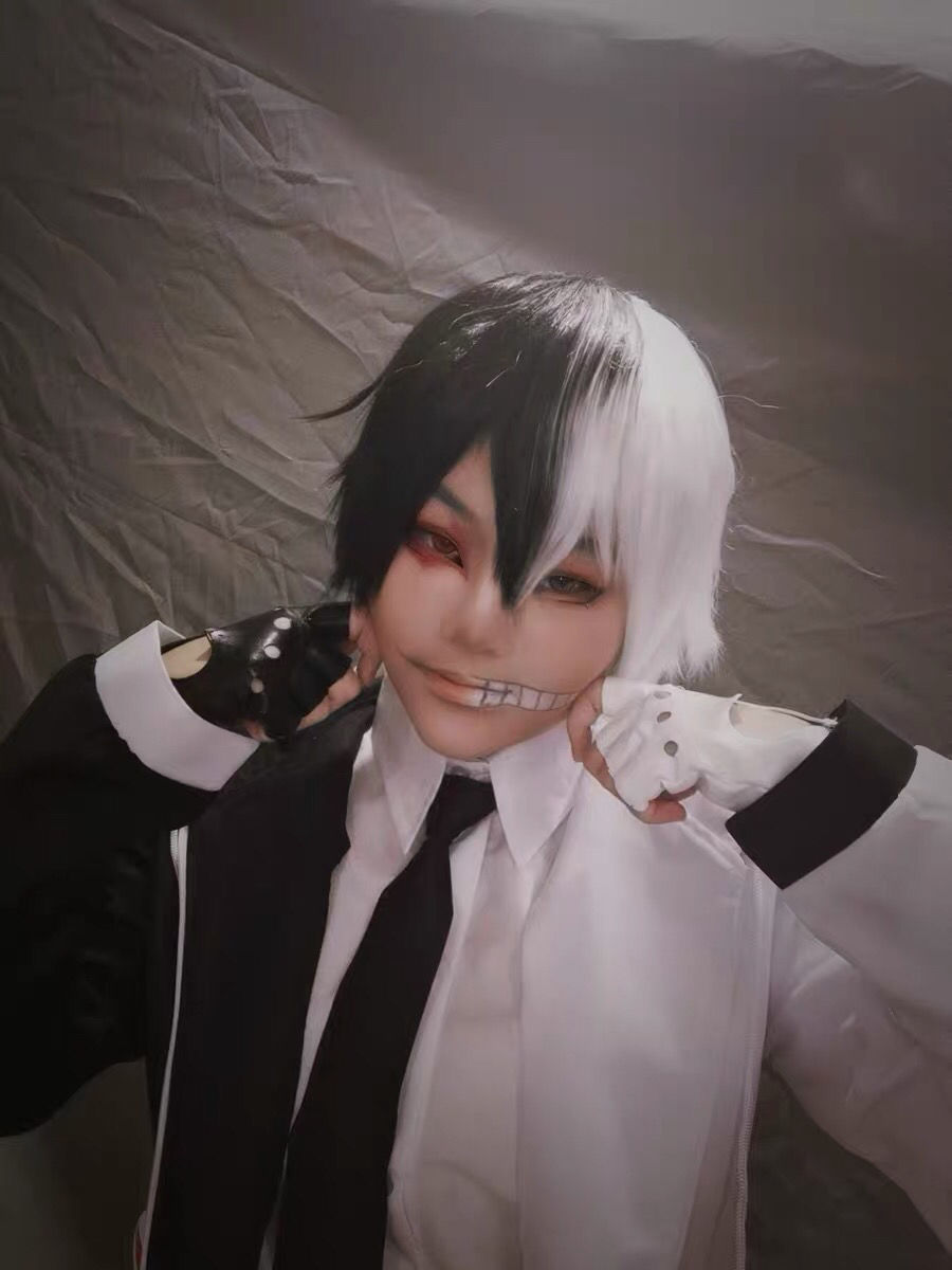 弹丸论破cos服弹丸轮舞黑白熊拟人cosplay服装女男送袜子领带徽章 女