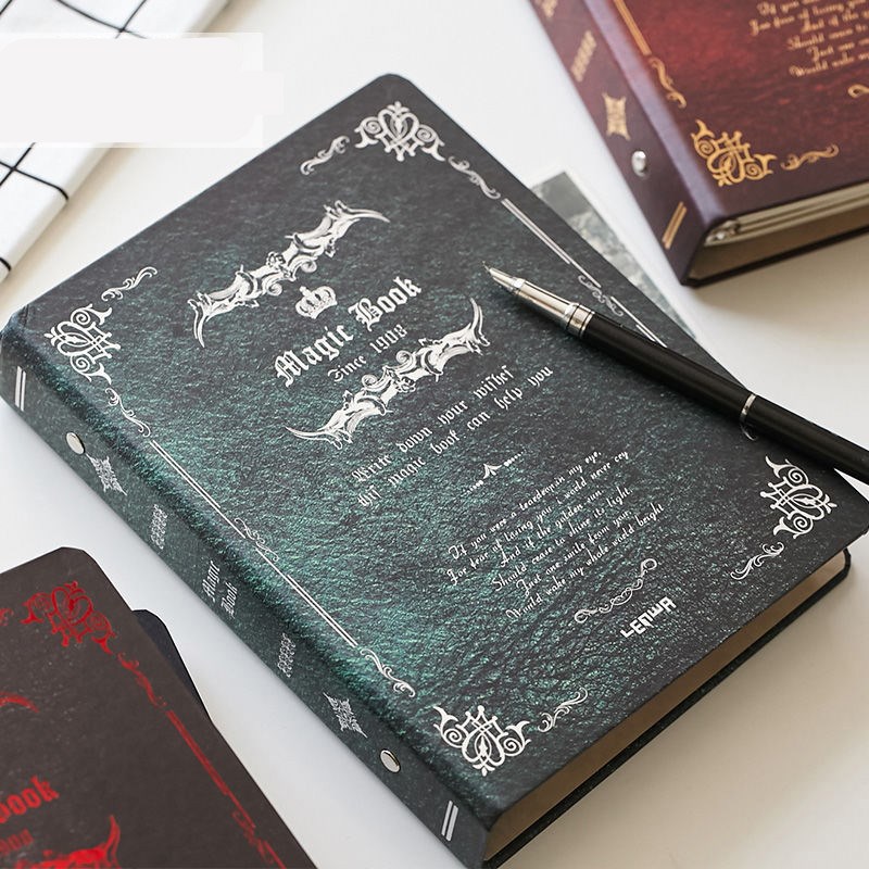 樱安娜 柏拉图b5活页笔记本复古风哈利波特魔法书可拆卸欧式加厚本子