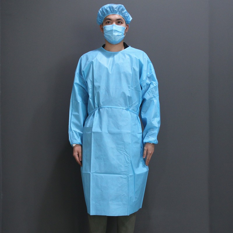 医用一次性手术衣褂式防护隔离衣分体反穿衣防水防尘罩衣防疫透气白色