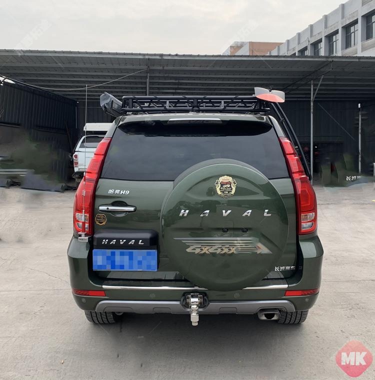 2022款哈弗h9改装车顶行李架 长城专用免横杆无损安装不锈钢货架行李