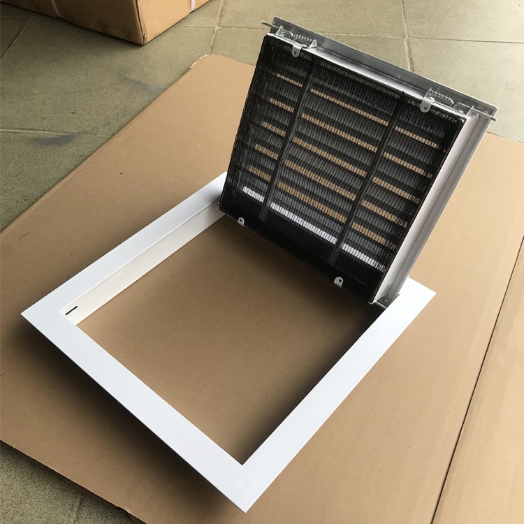 铝合金门铰式回风带网百叶中央空调回风柱净化车间风口吊顶检修口铝