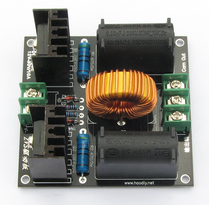 zvs特斯拉線圈電源 升壓高壓發生器驅動板 感應加熱模塊製作套件 套件