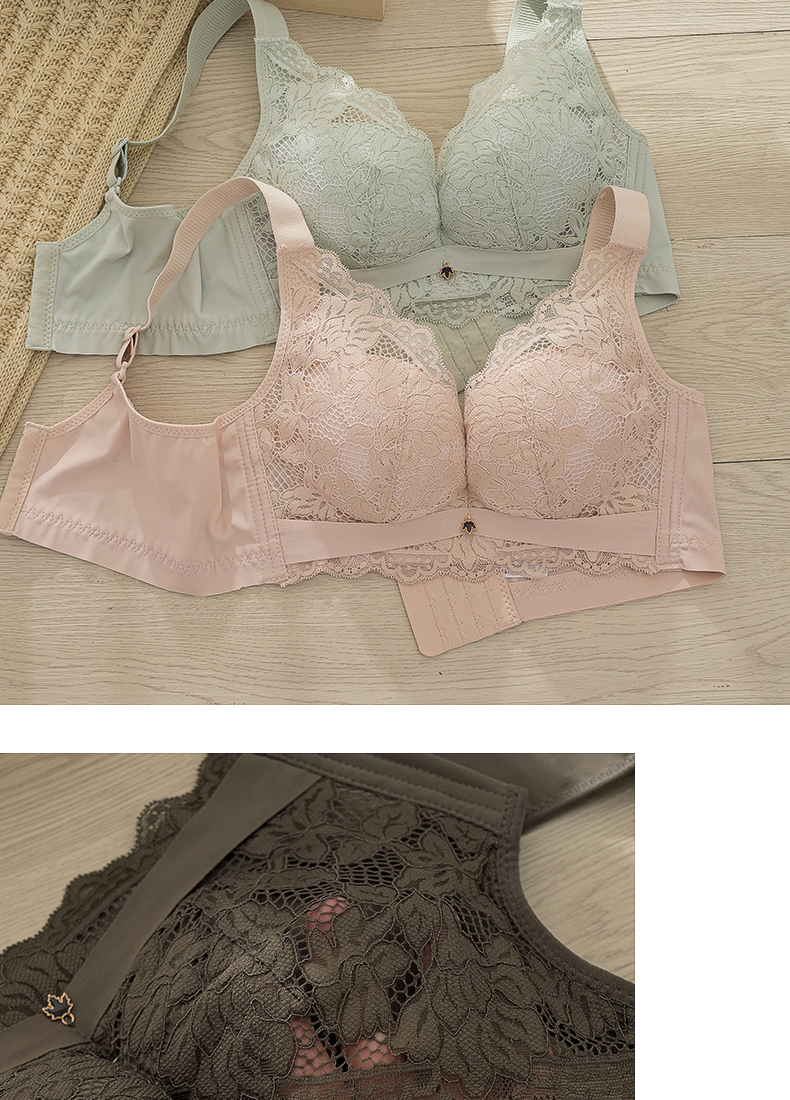 安美拉旗舰自营乳胶内衣女小胸聚拢无钢圈文胸罩薄款收副乳防下垂2021