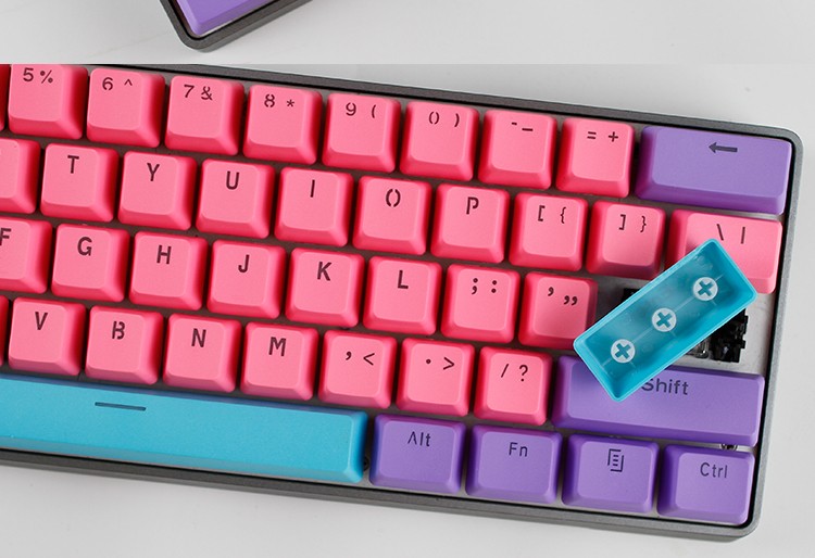 gh60配列机械键盘pbt透光键帽60%键帽rk61/alt61/安妮/poker键帽官方