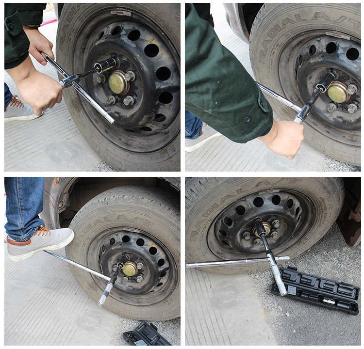 汽车省力轮胎扳手拆卸折叠十字省力换轮胎扳手套筒换轮胎工具套装
