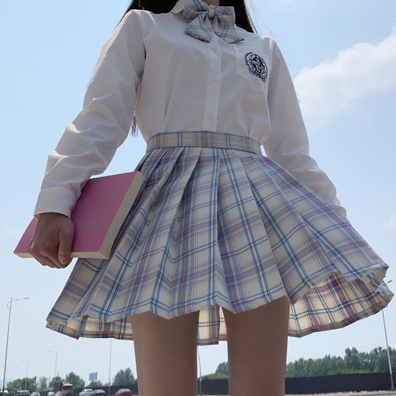 花颜绘jk制服格裙子全套装秋冬季打底半身裙百褶裙连衣裙电竞少女学生