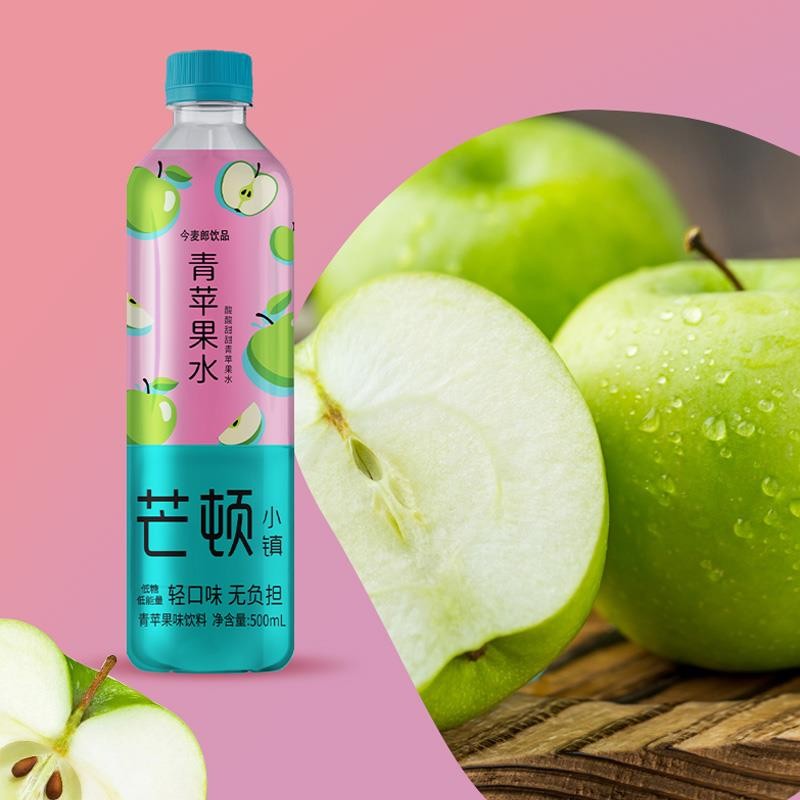 今麦郎芒顿小镇500ml6瓶15瓶柠檬苹果蜜桃西瓜黄梨青梅果味饮料青梅水
