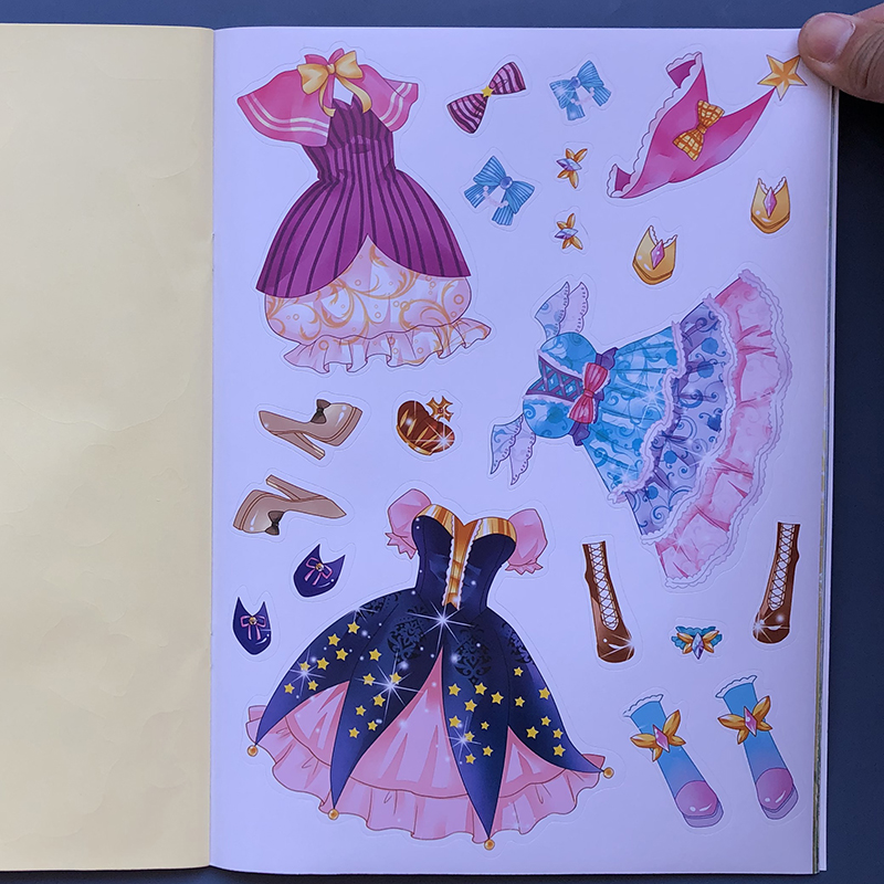 公主换装贴纸书专注力训练贴画贴图本幼儿园小孩卡通益智粘贴36岁女孩