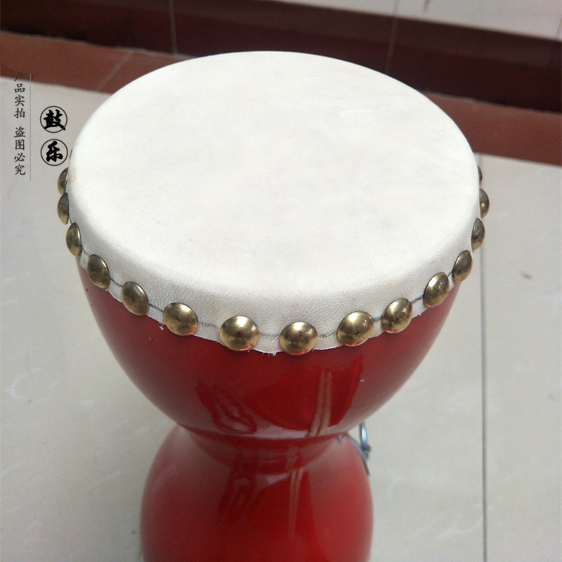 14cm成人 胸鼓 牛皮鼓 细腰鼓 手拍鼓 广场舞鼓 幼儿园儿童鼓 14cm