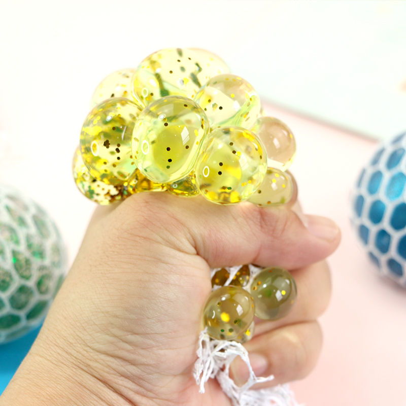 减压发泄球葡萄球软挤压珠子解压玩具捏捏乐儿童礼物上课无聊神器京选