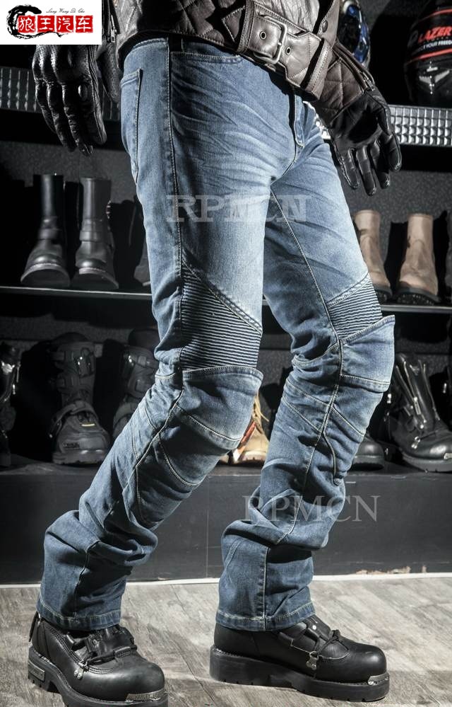r2摩托车牛仔裤男哈雷机车裤骑行裤修身防摔带护具加厚冬季r2加厚款
