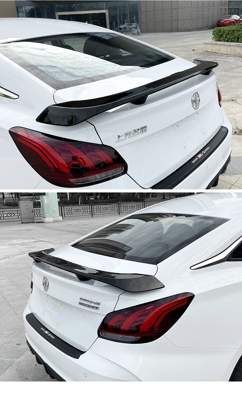 乐西途21款全新名爵5尾翼专用定风免打孔跑车翼飞机翼钢琴黑改装配件