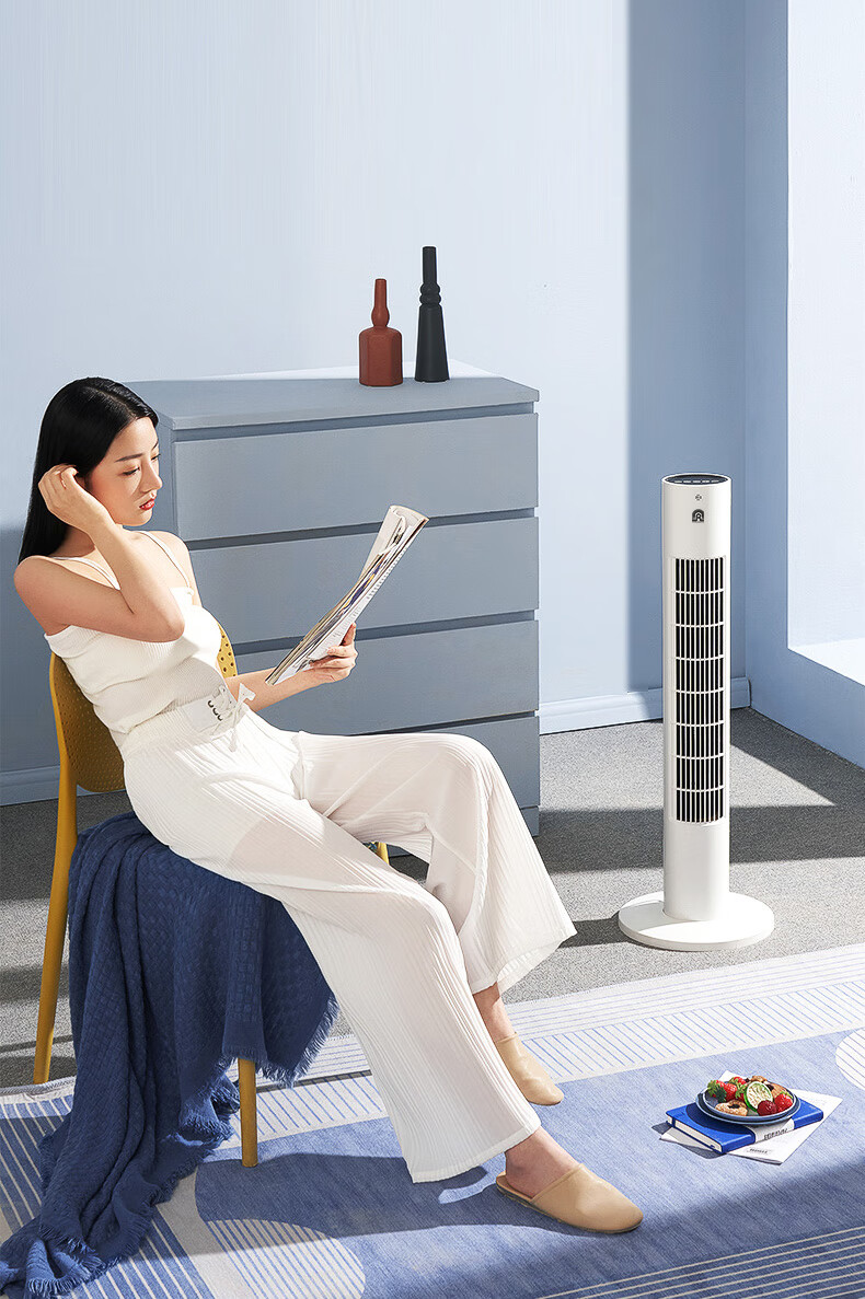 容声(rongsheng) 电风扇家用塔扇无叶摇头台立式落地电扇遥控静音节能